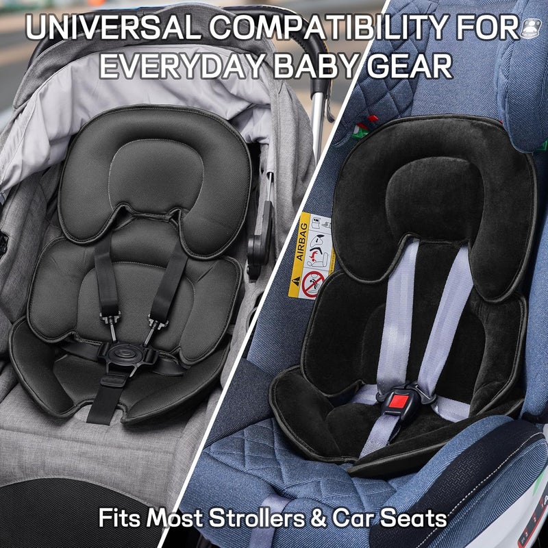 Ihaapsi Universal Baby Seat Liner – Reversible Infant Car Seat Insert & Stroller Cushion – Head & Body Support for Newborns – All-Season Soft Pad for Swings, High Chairs, Travel – Gift-Ready, Machine Washable - Image 3